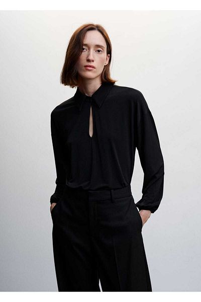 MANGO Woman Slit Shirt