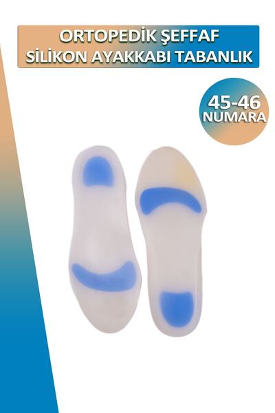 Dopar Bağcık Lucky Ortopedik Şeffaf Silikon Ayakkabı Tabanlık 37-38 Numara Set