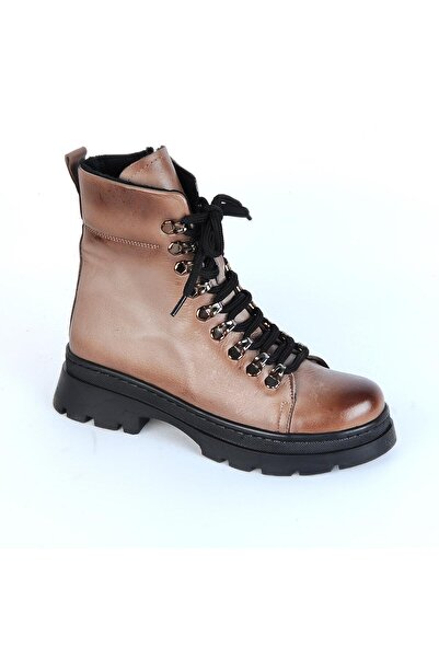 Bulldozer 240804-Z Дамски ботуши с плоска подметка и кожа от норка