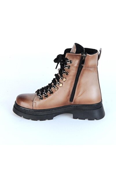 Bulldozer 240804-Z Дамски ботуши с плоска подметка и кожа от норка