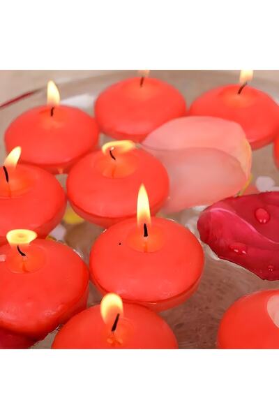 a&p 24 ‘lu Kırmızı Renk Suda Yüzen Mum