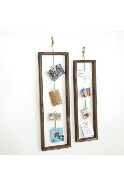Shopkutuk 2-Piece Wooden String Photo Board, Picture Frame, String Note Holder