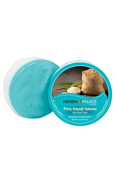 Herbal Palace Rice Bran Soap 125 grX 2 Pieces Whitening Moisturizer Anti-Aging