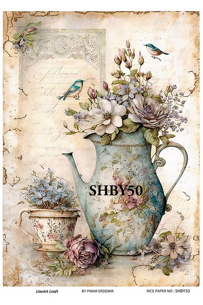 LİNEART LineArt Brass Decopage Paper LA-SHBY50