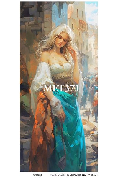 LİNEART LineArt Brass Decopage Paper LA-MET371
