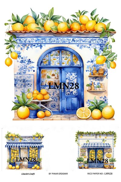 LİNEART LineArt Brass Decopage Paper LA-LMN28