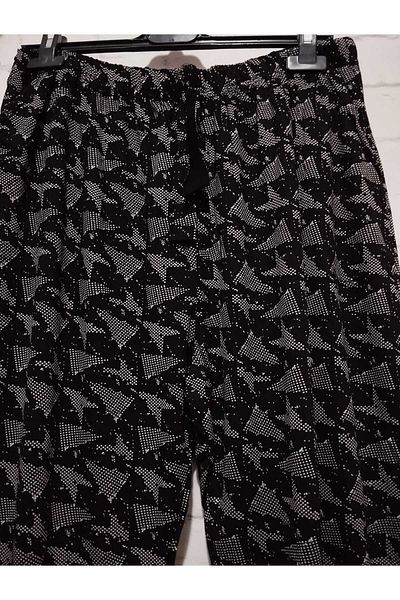 anne moda ankara Comfortable cut, fashionable print, full summer, viscose cotton high waist, 2 pockets half capris