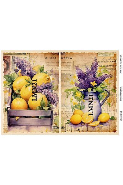 LİNEART LineArt Brass Decopage Paper LA-LMN21