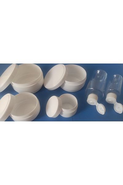 demethome Set de călătorie 6 bucăți 150-100-50-25 ml cutie cosmetică din plastic goală 100-50 ml sticla goală pentru animale de companie