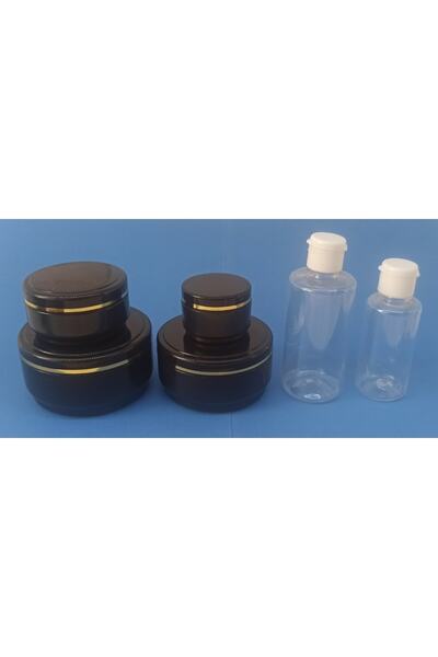 demethome Set de călătorie 6 bucăți 150-100-50-25 ml cutie cosmetică din plastic goală 100-50 ml sticla goală pentru animale de companie