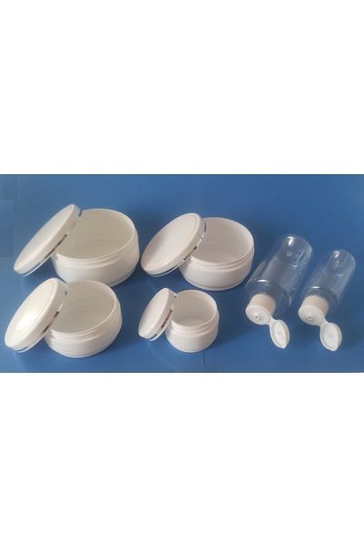 demethome Set de călătorie 6 bucăți 150-100-50-25 ml cutie cosmetică din plastic goală 100-50 ml sticla goală pentru animale de companie