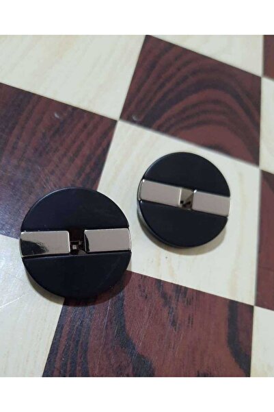 İMREN AKSESUAR ειδικής σχεδίασης με μαύρη επίστρωση, μεταλλικό κουμπί με επίστρωση κρεμάστρας χωρίς νικέλ στη μέση, 2,5 cm 2 τεμάχια