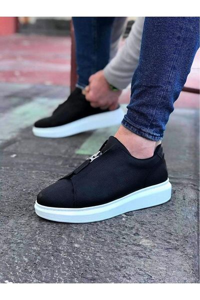 BPM Pantofi casual pentru bărbați Wagoon WG010 piele neagră