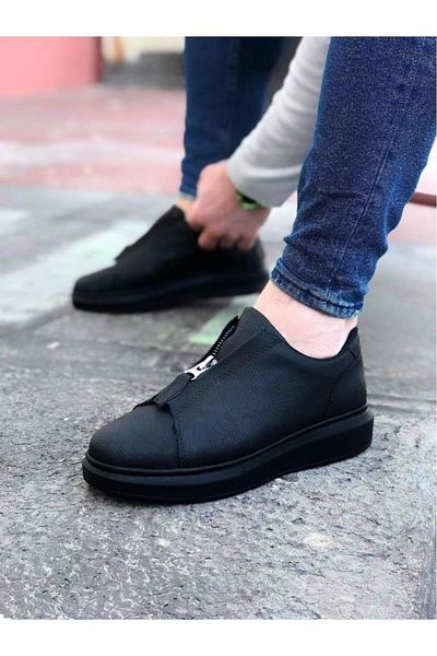 BPM Pantofi casual pentru bărbați Wagoon WG010 din piele de cărbune