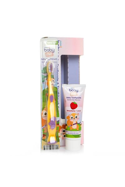 Baby&Me Bebek Çilekli Diş Fırçası ve Macunu Seti