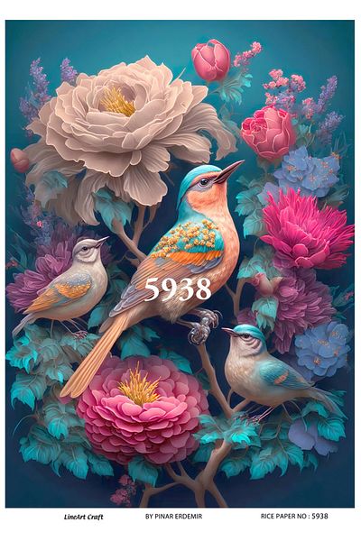 LİNEART LineArt Brass Decopage Paper LA-5938