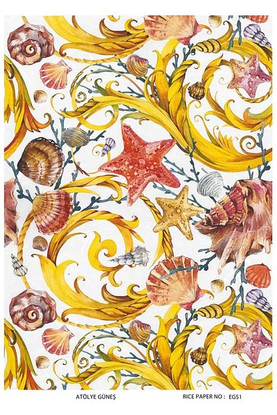 LİNEART LineArt Brass Decopage Paper LA-EGS1