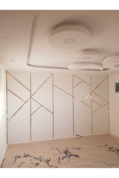 Elfora Iskandinav Gold Duvar Dekorasyonu 5 Adet 100cm Kendinden Yapışkanlı Ka...