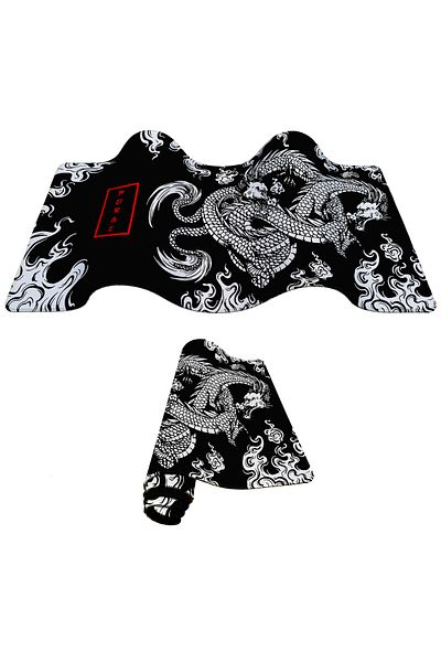 PORGE Gaming Mouse Pad 90x40 XXL Large Mouse Pad Black Dragon Gamer Mousepad