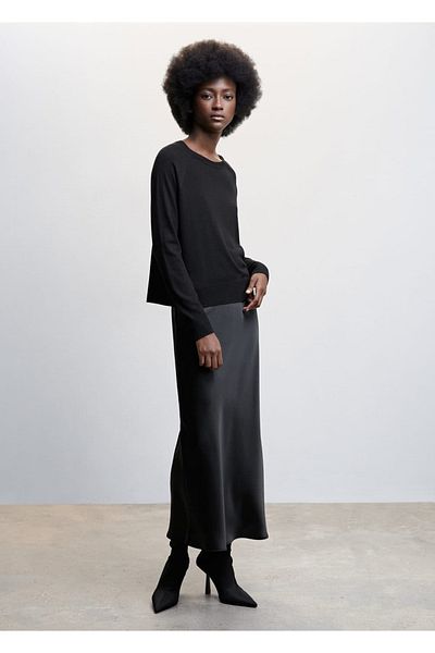 MANGO Woman Thin Knitwear Round Neck Sweater