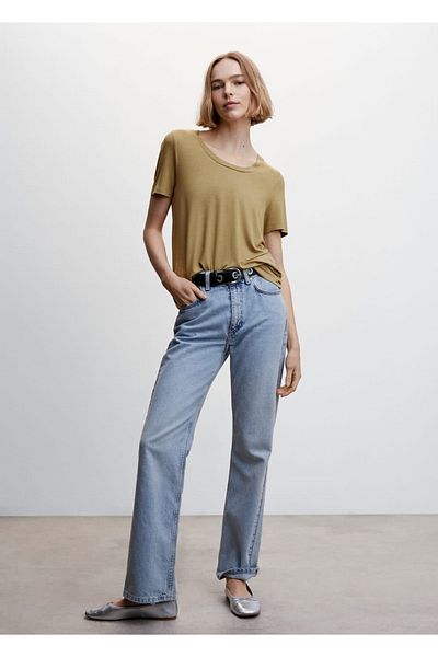 MANGO Woman Tricou cu mânecă scurtă