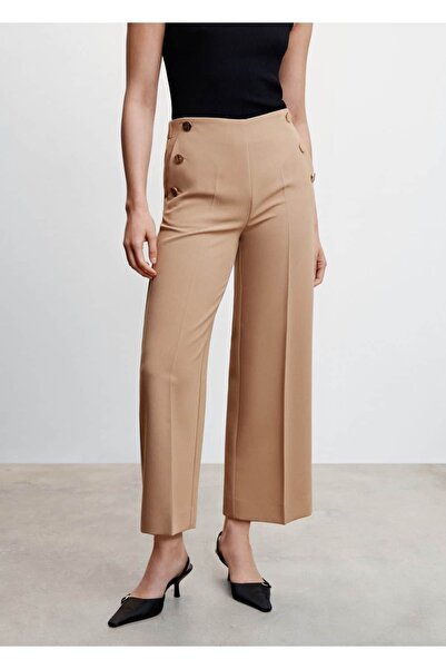 MANGO Woman Rövid szárú gombos nadrág