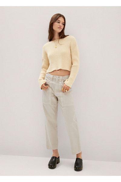 MANGO Woman High Waist Slouchy Jean Trousers
