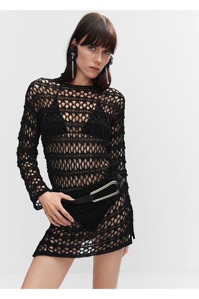 MANGO Woman Openwork knitted sweater