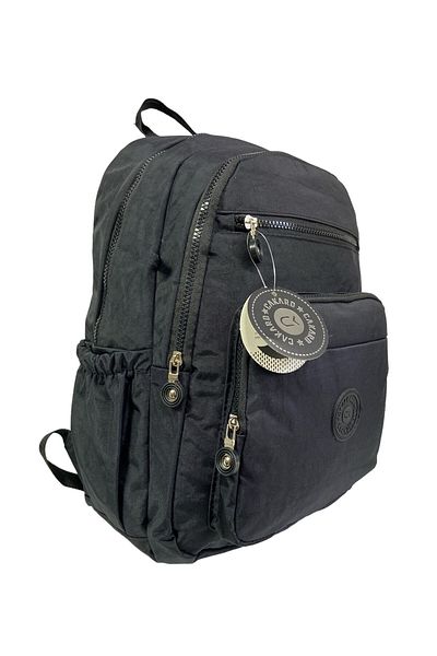 CAKARD Unisex Crinkle Fabric - Waterproof, Lined, 30X38Cm Two Compartment School Sports Travel Backpack