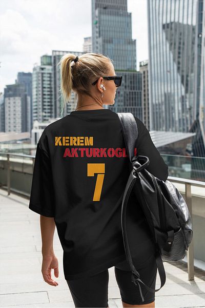 Biy Store Μπλουζάκι Kerem Aktürkoglu Number 7 με στάμπα Unisex Oversize