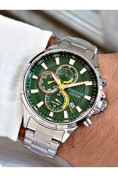 Ferrucci Silver Color Sport Steel Strap Original Men's Wristwatch + BRACELET WITH GIFT