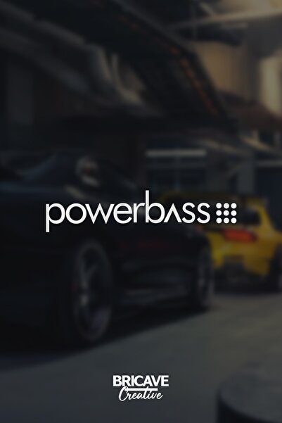 Bricave Powerbass JDM Araba-Motosiklet Cam Etiket Sticker 28x7cm