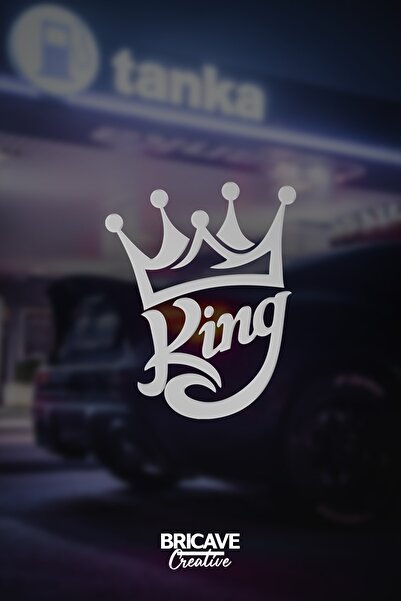 Bricave King King JDM Car-Motorcycle Windshield Label Sticker 18x23cm