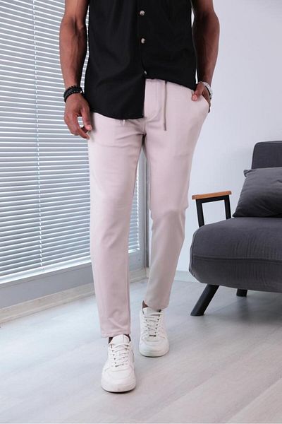 JACK CAPRİO Παντελόνι Jogger Lycra Grey - Υφασμάτινο εφέ