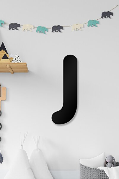 AHWALL Literele J - Decor de perete cu litere din lemn care poate fi completa...