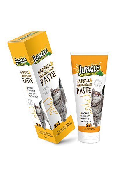 Jungle Cat Anti-Hairball ve Multivitamin Kedi Macunu 75 ml - 6 Adet