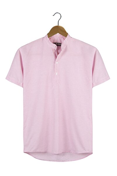 Terapi Men Cămașă slim cu mânecă scurtă, cu guler de judecător, cu jumătate d...