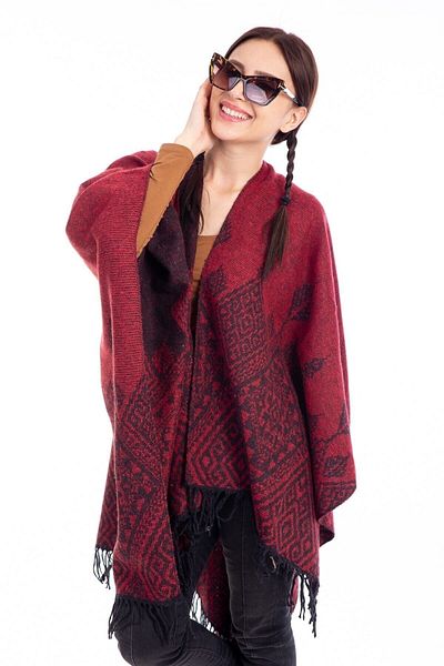 MONCHİCHİ Women's Ethnic Pattern Poncho