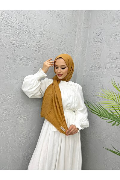 shalby Bambus Kraş Şal Hijab Dovleac de miere