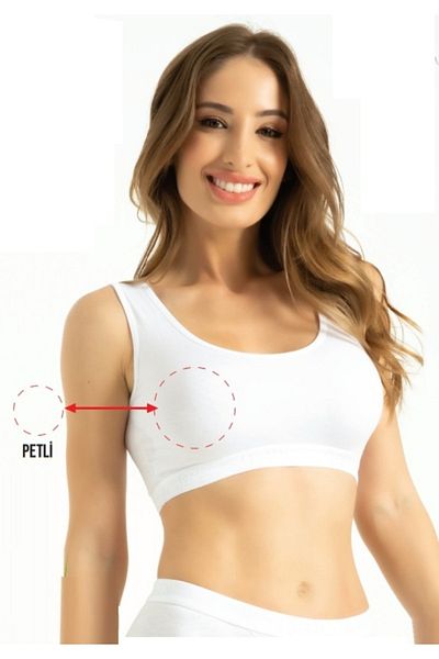 by İGP Άνετο σουτιέν Bustier με λευκό μπαμπού μαξιλαράκι και χοντρό λουράκι