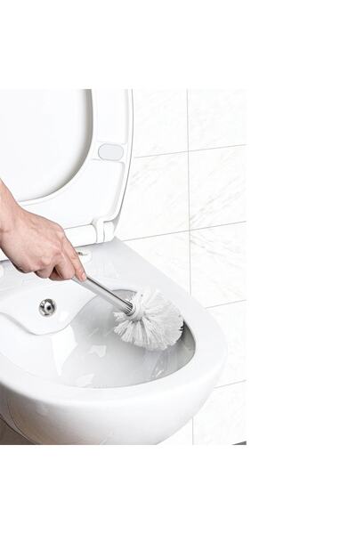 Fame Kıtchen Paslanmaz Çelik Beyaz Wc Banyo Temizleme Tuvalet Klozet Fırçası