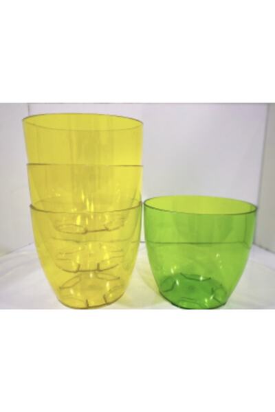 seazde Poliwork Şeffaf Orkide Saksı 1.7 Litre 4 Adet