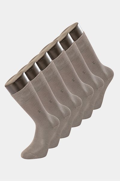 TÜREN Türen 9101 Ανδρικές κάλτσες Bamboo Flat Socket 6 Pack - Γκρι