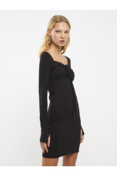 LC Waikiki Γυναικείο μονόχρωμο μονόχρωμο λαιμόκοψη Sweetheart