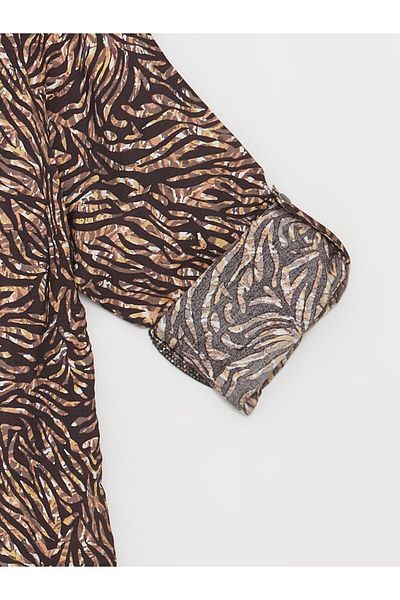 LC Waikiki Patterned Long Sleeve Poplin Women's Shirt