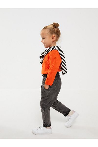 LC Waikiki Pantaloni de bază din Jean pentru fetiță - cu talie elastică