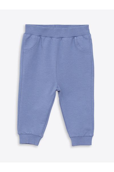 LC Waikiki Základní bavlněné chlapecké kalhoty s elastickým pasem, 2dílné