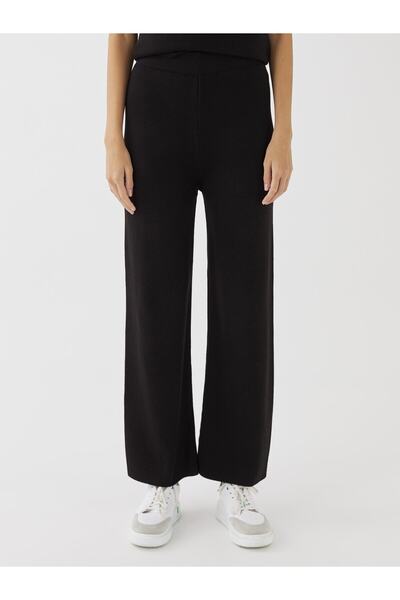 LC Waikiki Jednoduché dámské úpletové kalhoty s elastickým pasem