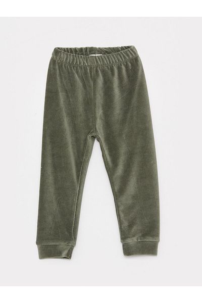 LC Waikiki Sametové chlapecké pyžamo s elastickým pasem 2 kusy