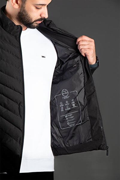 ZEKİ ÖZER Ανδρικό Μαύρο Δερμάτινο Παλτό